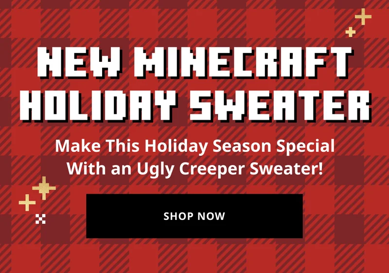 New Minecraft Holiday Sweater! Make this Holiday Season Special with an Ugly Creeper Sweater!