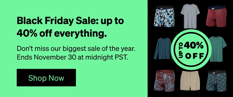 Black Friday Sale: up to 40% off everything.