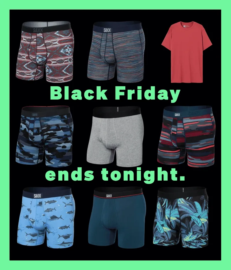 Black Friday ends tonight.