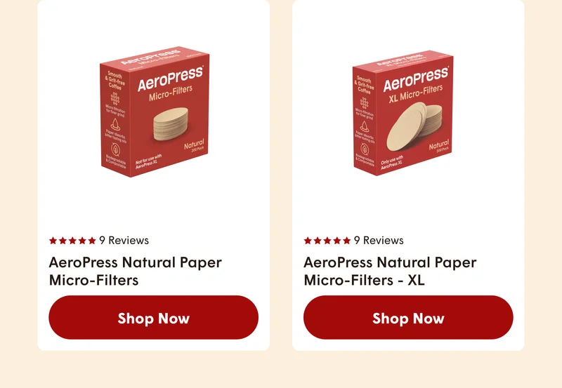 AeroPress natural micro-filters boxes