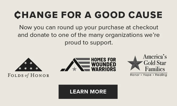 CHANGE FOR A GOOD CAUSE | LEARN MORE