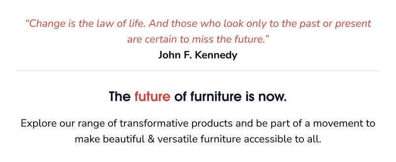 The future of furniture is now.