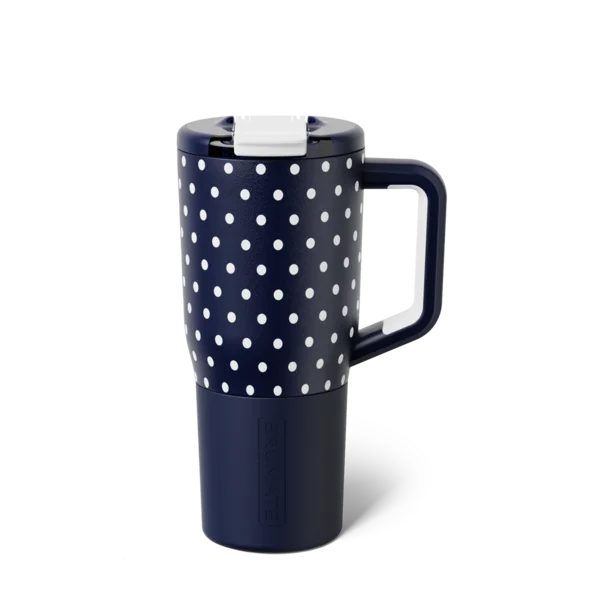 Müv 25oz Navy PolkaDot