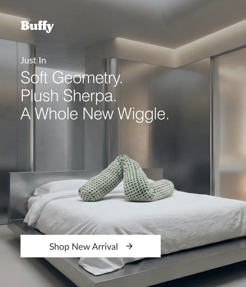 New wiggle pillow cover in plush sherpa.