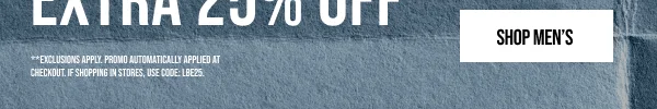 Extra 25% off Shop Men's
