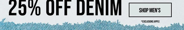 25% off Denim Shop Men's