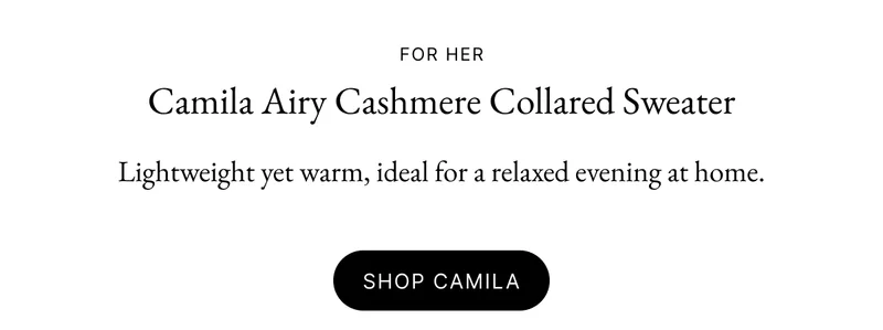 Camila Airy Cashmere Collared Sweater >