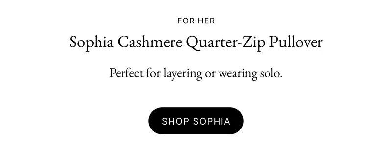 Sophia Cashmere Quarter-Zip Pullover >