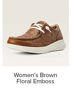 Women’s Brown Floral Emboss