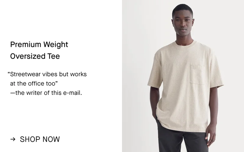 Image | Premium Weight Oversized Tee Streetwear vibes but works  at the office too”  —the writer of this e-mail. | Shop Now