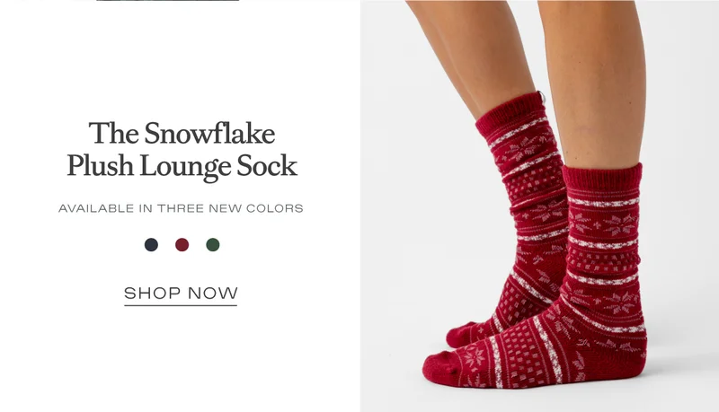 The snowflake plush lounge sock - shop now!