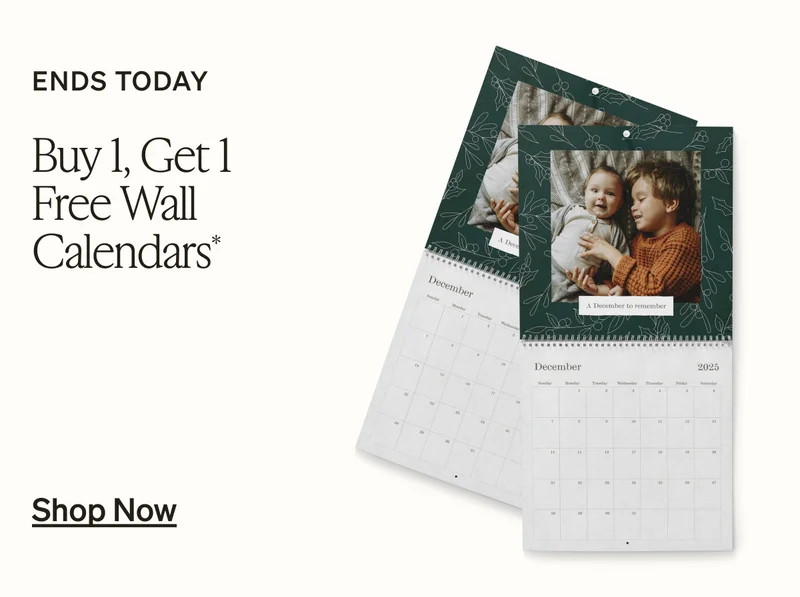 Unlimited Free Photo Book Pages, Up to 50% Off Everything, Buy One, Get One Wall Calendar Free, Prints for Pennies