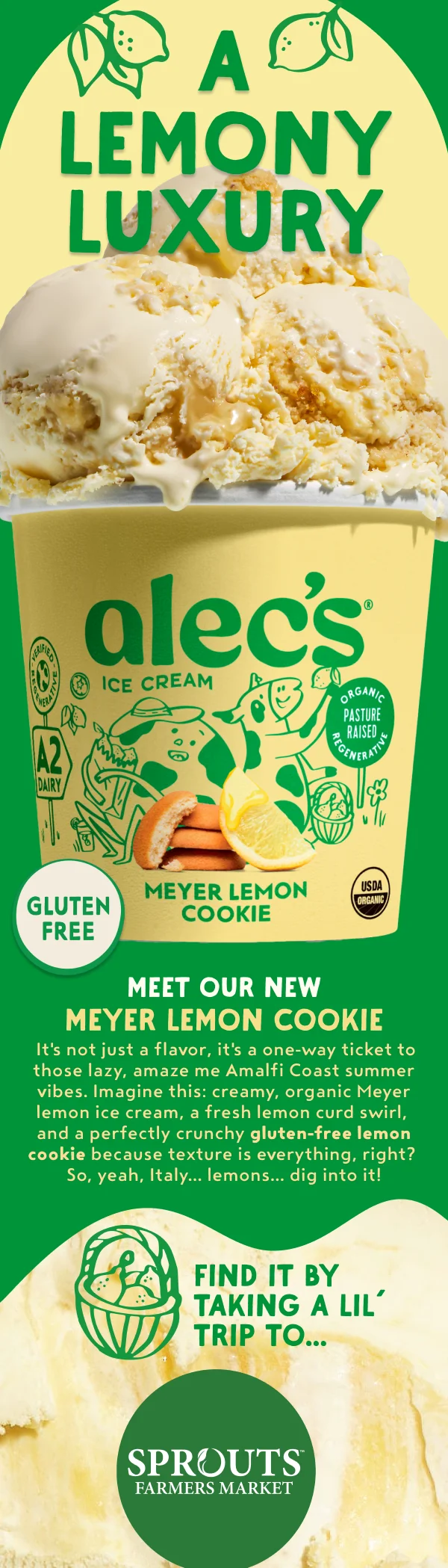 Meyer Lemon Cookie Gluten-Free Ice Cream