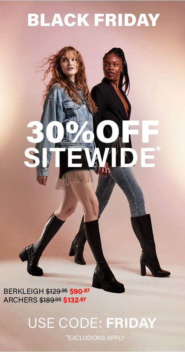Black Friday 30% Off sitewide
