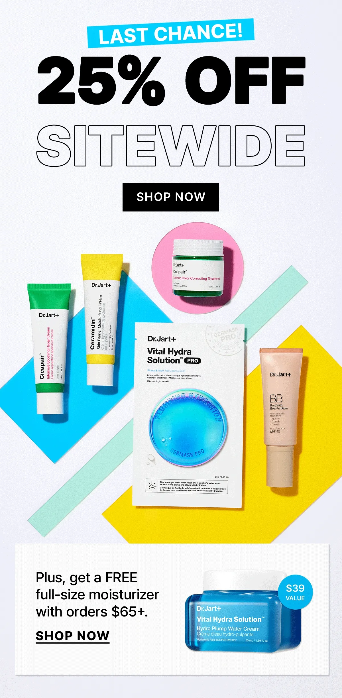 Calling all sensitive skin types. Get 3 free Cicapair full sizes with orders $65+.