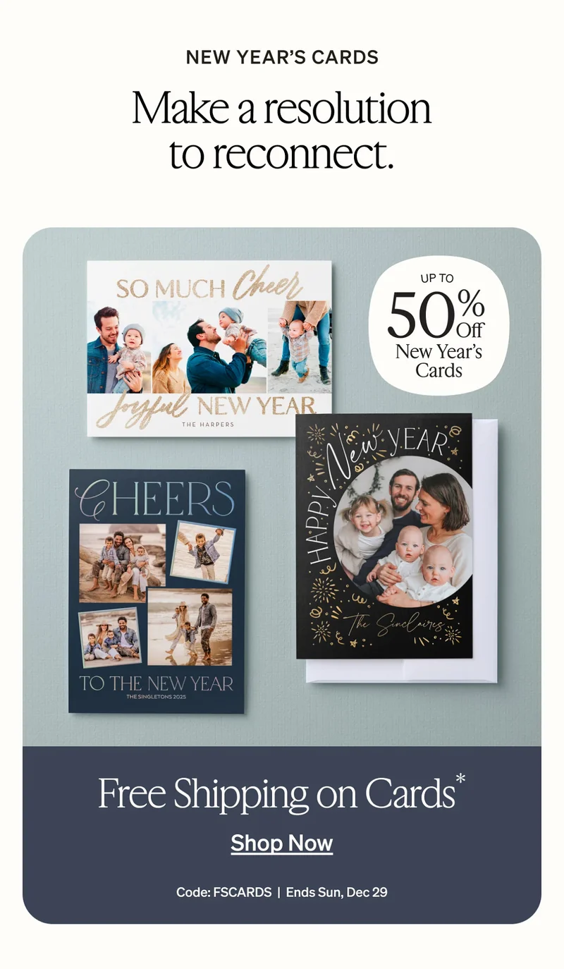 50% Off Almost Everything, Buy 2, Get 1 Free Wall Calendars, Free Shipping on Cards
