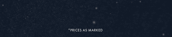 *Prices as marked