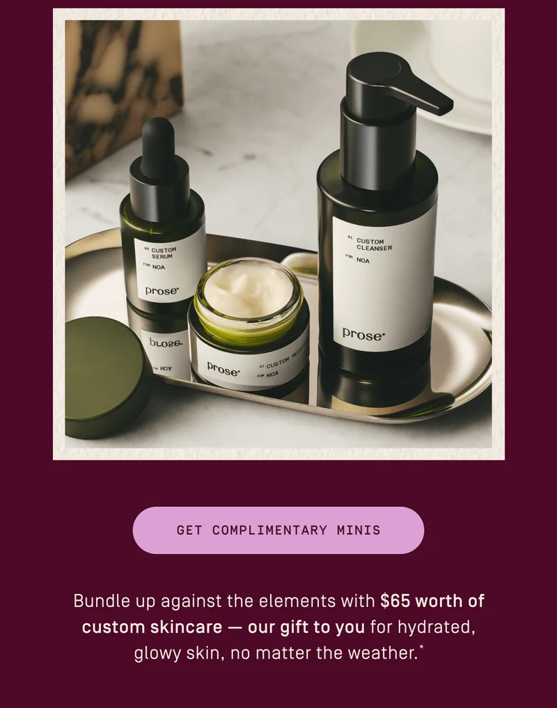 Get complimentary minis