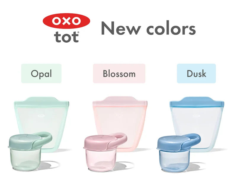 OXO tot® New colors. Opal. Blossom. Dusk.