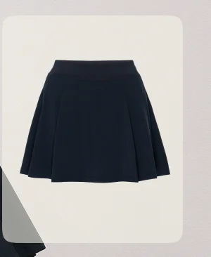 Score Pleated Skirt in Nocturnal Navy