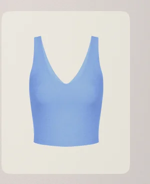 Spacedye Good Day Cropped Tank in Flower Blue Heather