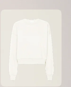 LuxeFleece Oversized Sweatshirt in Fresh Snow