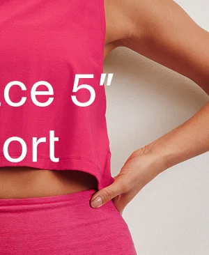 Spacedye Keep Pace 5" Short in Vivid Pink Heather