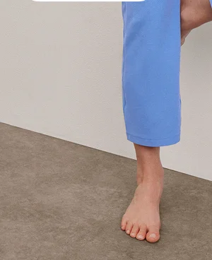 Spacedye Retro Cropped Pant in Flower Blue Heather