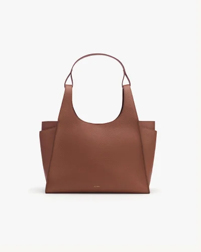 Double Loop Satchel Dark Chestnut