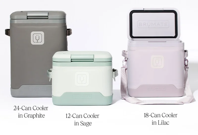 24-Can Cooler in Graphite, 12-Can Cooler in Sage, 18-Can Cooler in Lilac
