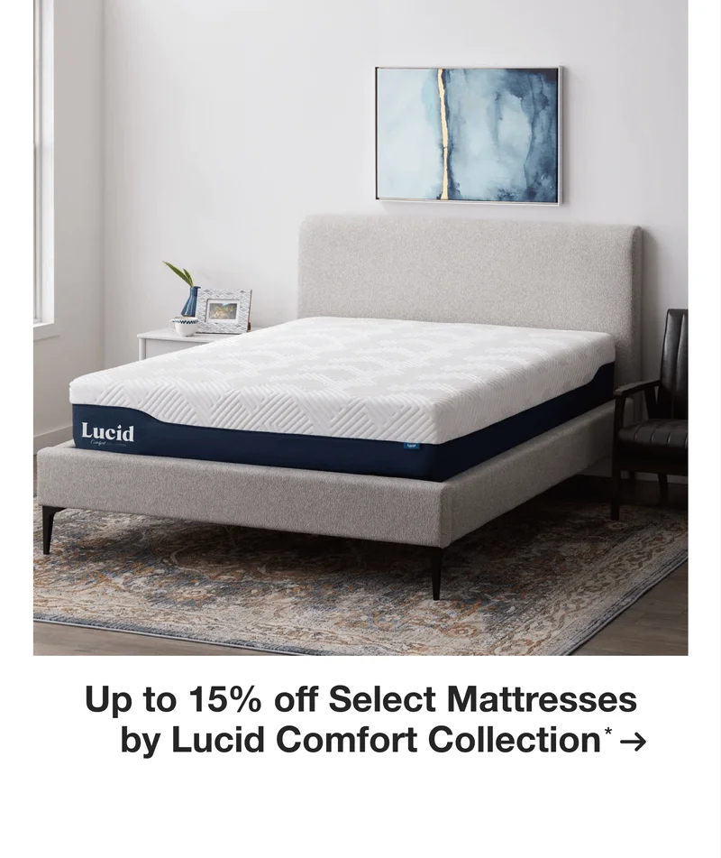 Up to 15% off Select Mattresses by Lucid Comfort Collection*