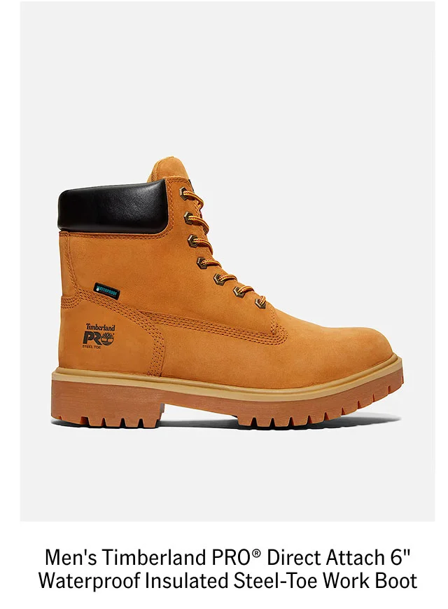 Men's Timberland PRO Direct Attach 6" Waterproof Insulated Steel-Toe Work Boot