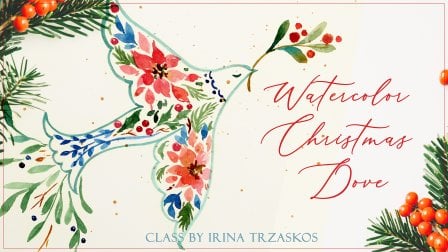 Watercolor Christmas Dove: Easy Holiday Project