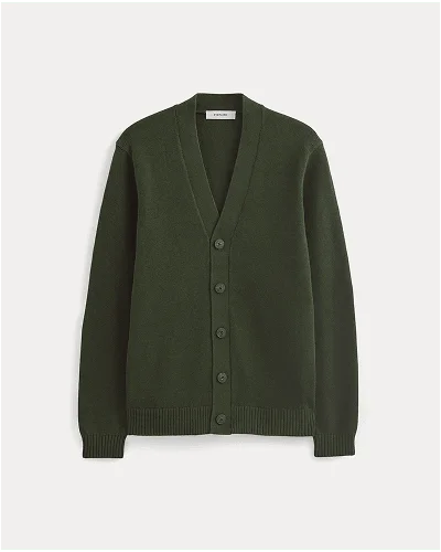 Image | The Classic Cardigan in Everyday Cotton | Dark Green