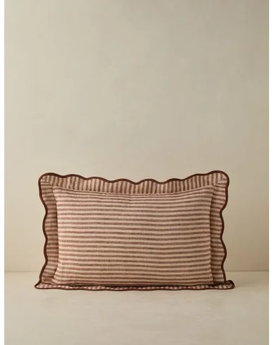 Lanie Linen Pillow by Sarah Sherman Samuel - Russet / Lumbar