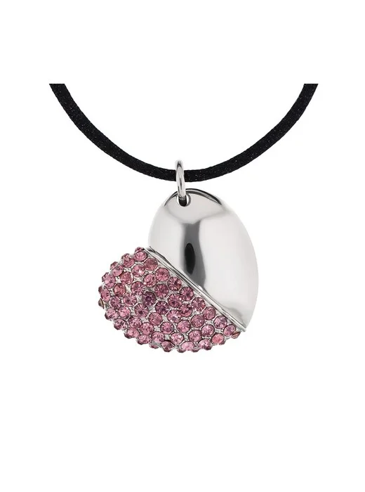 Steel By Design Crystal Heart Necklace with 2GBUSB Drive