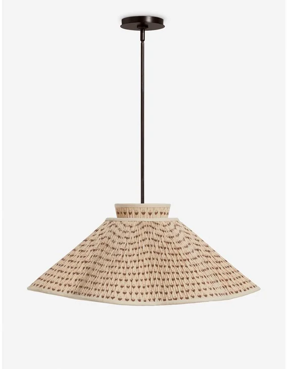 Jordan Pendant Light - Poiret and Antique Bronze / 30"Dia