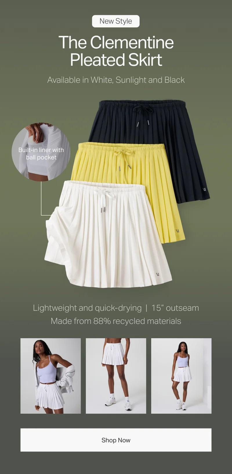 The Clementine Pleated Skirt