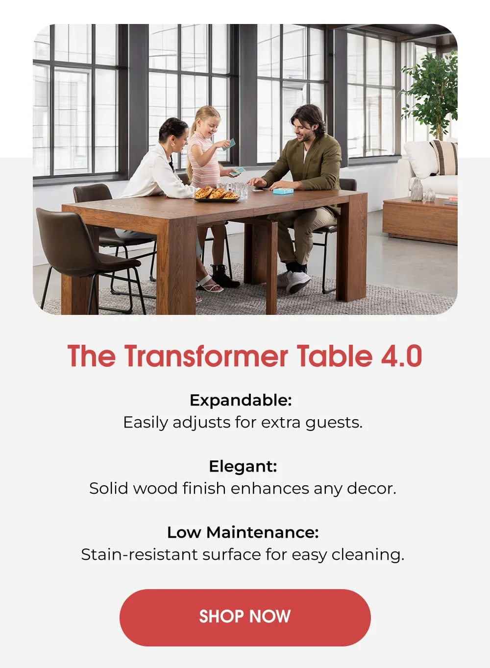 Expandable benches and tables provide stylish solutions for maximizing dining space and comfort.