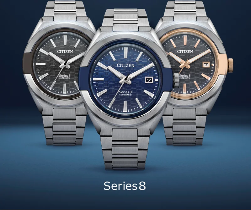 A line-up of our newest 870 Collection in the Series8 timepieces.