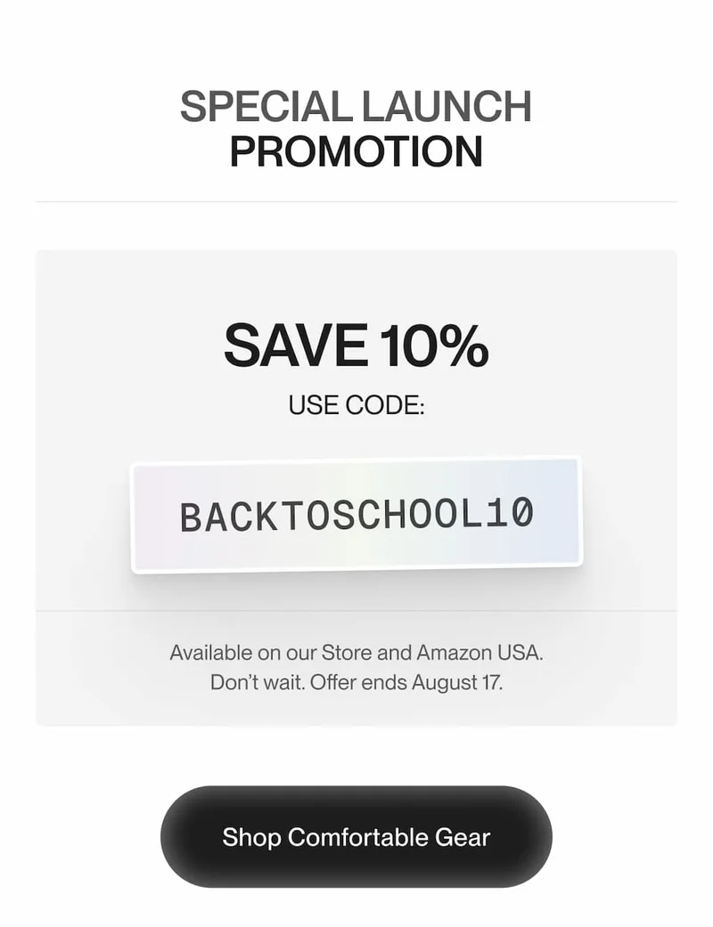 UNIT 1 USA offer — Save 10% with code BACKTOSCHOOL10. Available on Amazon and our Store until August 17