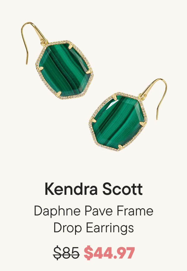 Daphne Pave Frame Drop Earrings