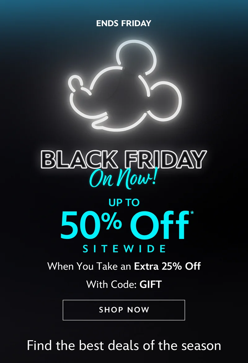 Ends Friday. Black Friday On Now. Up to 50% Off Sitewide.
When You Take an Extra 25% Off. With Code: GIFT. Find the best deals of the season | Shop Now
