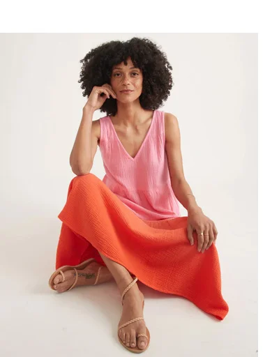 Corinne Double Cloth Maxi Dress