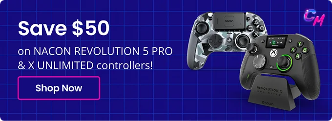 Save $50 on NACON REVOLUTION 5 PRO & X UNLIMITED controllers! | Shop Now