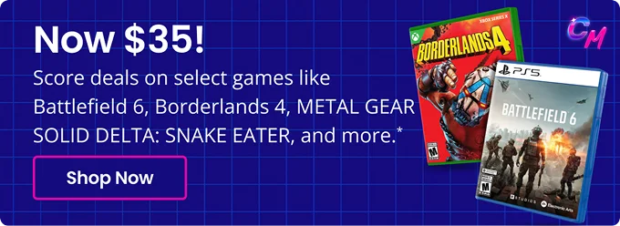 Now $35! | Score deals on select games like Battlefield 6, Borderlands 4, METAL GEAR SOLID DELTA: SNAKE EATER, and more.* | Shop Now