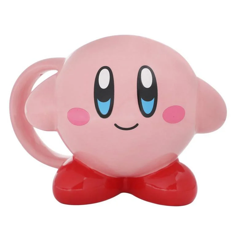Bioworld Merchandising Kirby Smile on 16 oz Ceramic Sculpted Coffee Mug
