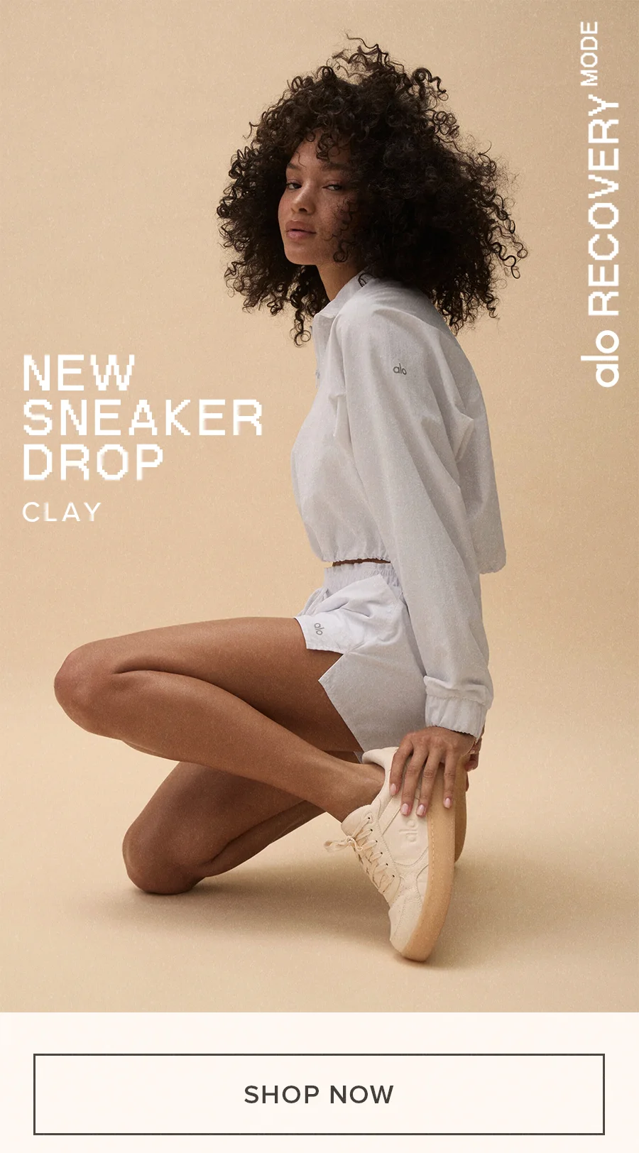 New Sneaker Drop. Alo Recovery Mode in Clay. SHOP NOW