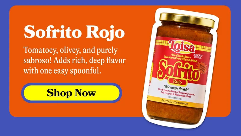 Sofrito Rojo Tomatoey, olivey, and purely sabroso! Adds rich, deep flavor with one easy spoonful. | SHOP NOW