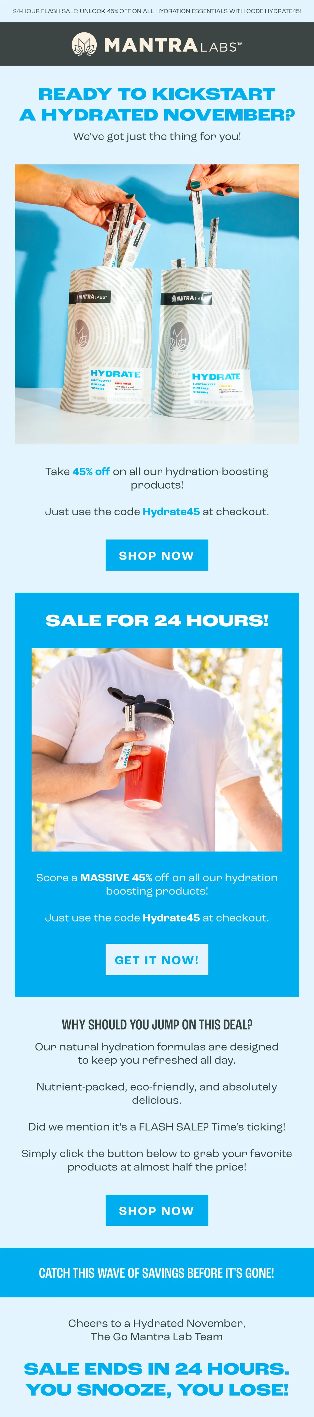 45% Off on Hydrate!